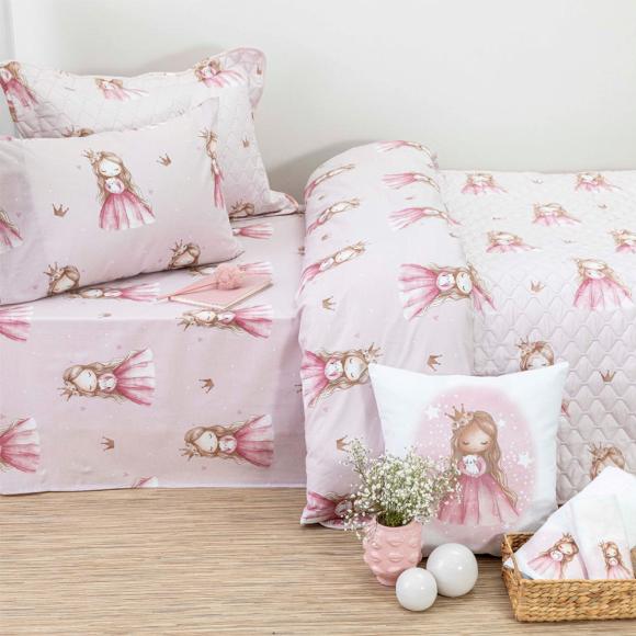 Σετ 5τμχ Κουβερλί + Σετ Σεντόνια Μονα Borea Little Queen Microfiber