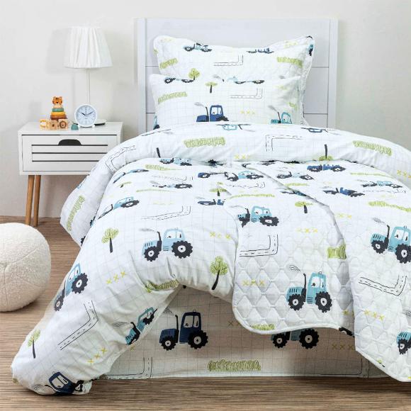 Σετ 5τμχ Κουβερλί + Σετ Σεντόνια Μονα Borea Trucky Microfiber