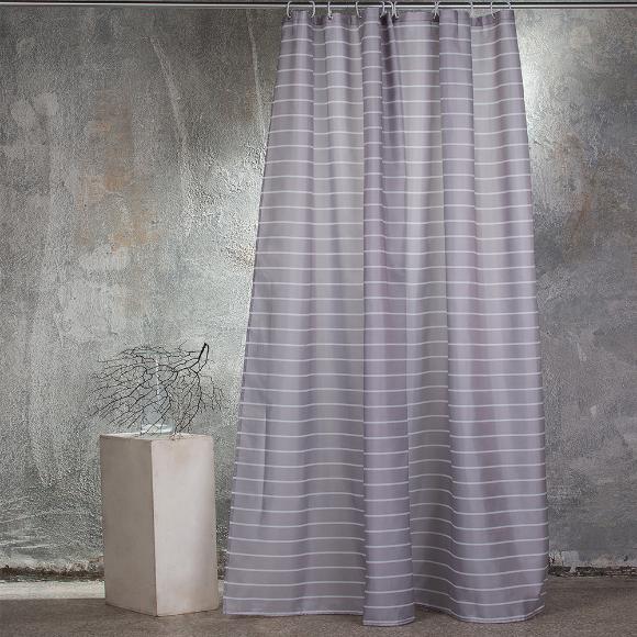 Κουρτίνα Μπάνιου 180x200cm Melinen Stripe Grey Polyester