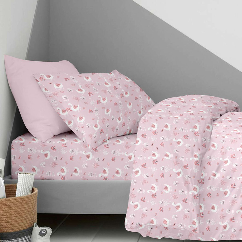 Κουβερλί Παιδικό Μονό 160x250cm Astron Swan Βαμβακερό