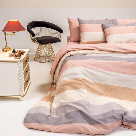 Σεντόνια Μονά Σετ Με Λάστιχο 100x200+32cm Melinen Eleven Pastel Βαμβακερά