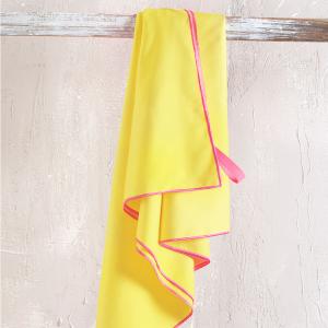 Πετσέτα Θαλάσσης 90x160cm Rythmos Urban New Κίτρινο Microfiber
