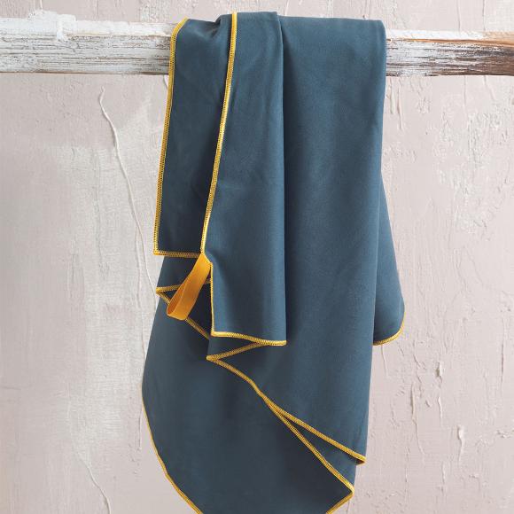Πετσέτα Θαλάσσης 90x160cm Rythmos Urban New Γκριζομπλέ Microfiber