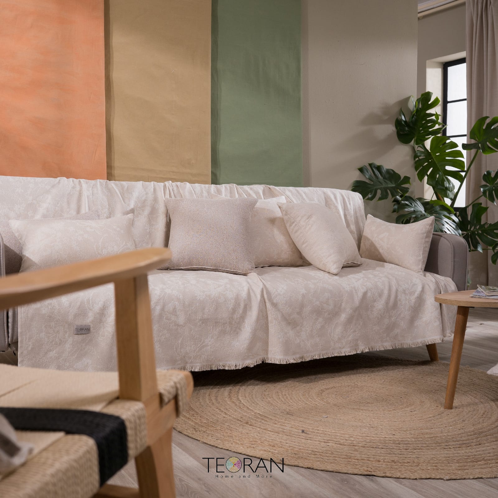 Ριχτάρι Τριθέσιο 180x300cm Teoran Varese 01 Βαμβάκι Πολυεστέρας