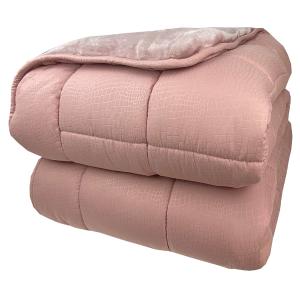 Κουβερτοπάπλωμα Υπέρδιπλο Fleece-Microfiber 220x240cm Astron Dusty Rose Πολυέστερας