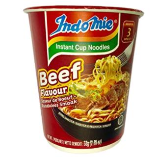 Instant Cup Noodles Beef Flavoured 58g INDOMIE