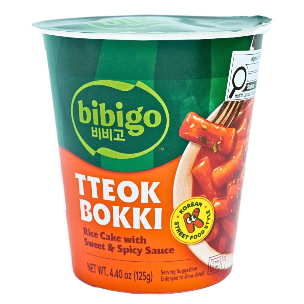 Στιγμαία Ζυμαρικά Ρυζιού Tteokbokki με Γλυκιά & Καυτερή Σάλτσα 125g BIBIGO