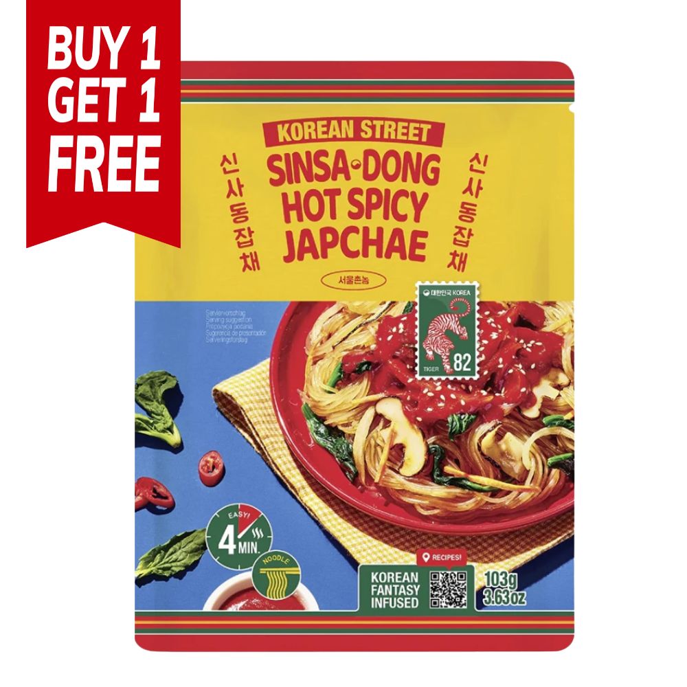 Japchae Νουντλς Ρυζιού με Καυτερή και Πικάντικη Σάλτσα 103g KOREAN STREET