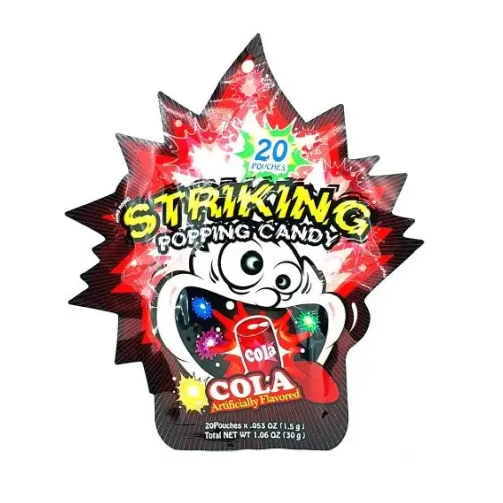 Καραμέλες που Σκάνε στο Στόμα με Γεύση Cola 15g STRIKING