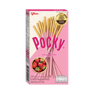 POCKY Μπισκοτένιο Στικ με Επικάλυψη Γεύσης Φράουλας 45 g GLICO