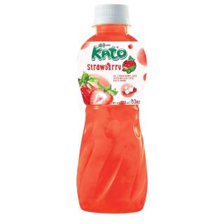 Strawberry Fruit Drink with Nata De Coco 320ml KATO