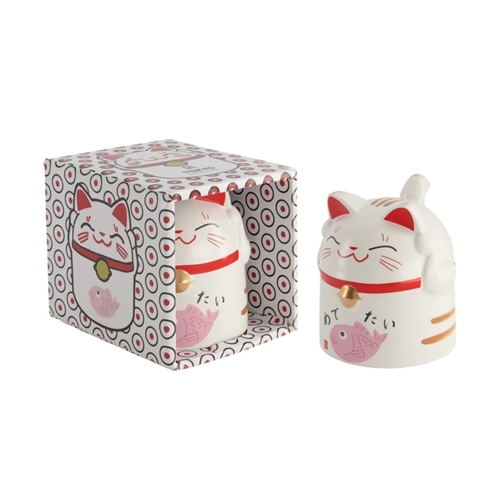 Kawaii Mug - Lucky Cat Pink Giftbox 350ml 8.5x9.8cm, TOKYO DESIGN STUDIO