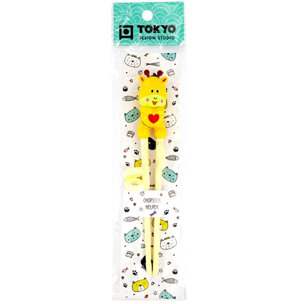 Chopsticks for Children Yellow Giraffe 18cm 1 pair, TOKYO DESIGN STUDIO