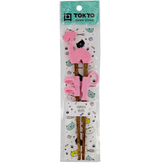 Chopsticks for Children Pink Giraffe 20cm 1 pair, TOKYO DESIGN STUDIO