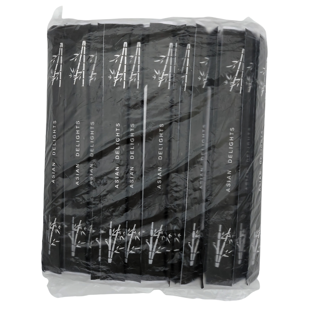 Disposable Chopsticks Japanese Style Tensoge in Closed Black Bag 21cm 100 pairs SHIMAMI