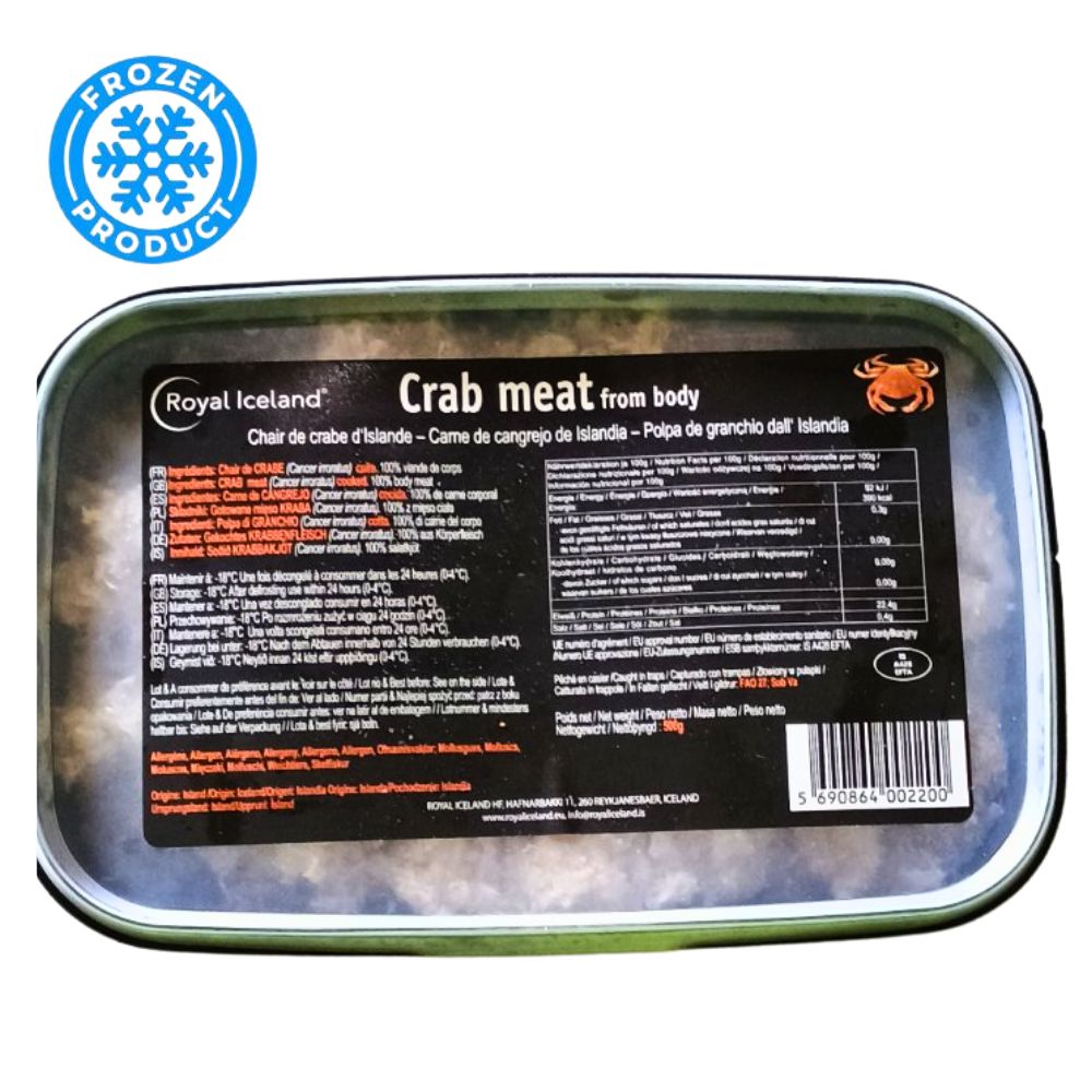 Frozen Precooked Crab Meat 500g ROYAL ICELAND