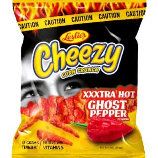 Cheezy Corn Crunch Ghost Pepper XXX hot 130g LESLIE'S