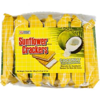 Coconut Flavor Cream Sandwich Crackers 189g SUNFLOWER