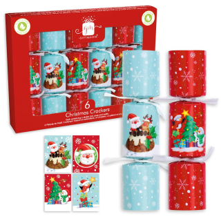 Χριστουγεννιάτικα Δώρα Έκπληξη Santa & Friends Mini Christmas Crackers 6,6'' 6PK GIFTMAKER