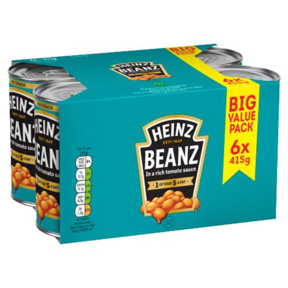 Baked Beans 6 x 415g (2.49 kg) HEINZ