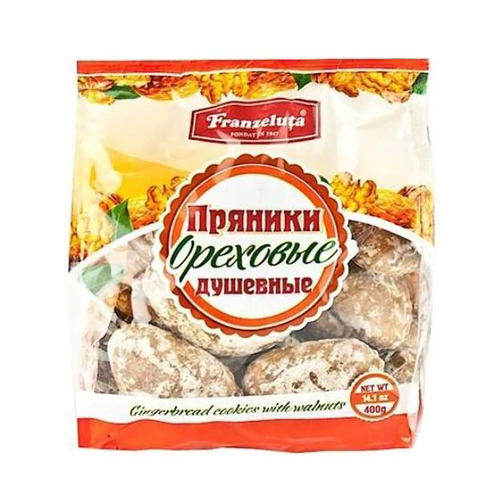 Pryaniki Biscuits With Nuts (Пряники) 400g FRANZELUTA