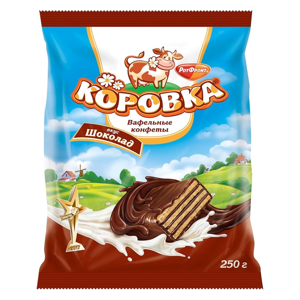 Chocolate Cream Wafers with Chocolate Flavoured Coating 250g 33 KOROVI