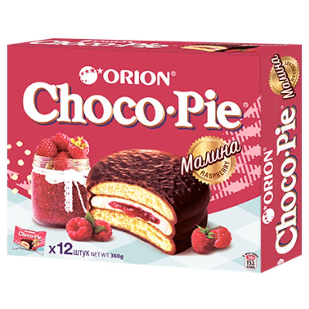 Choco Pie Raspberry & Cream 360g (12x30g) ORION