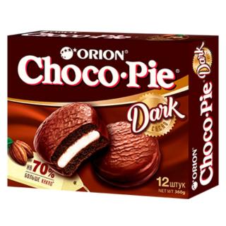 Κορεάτικα Αφράτα Κοκάκια Choco Pie με Μαύρη Σοκολάτα 360g (12x30g) ORION