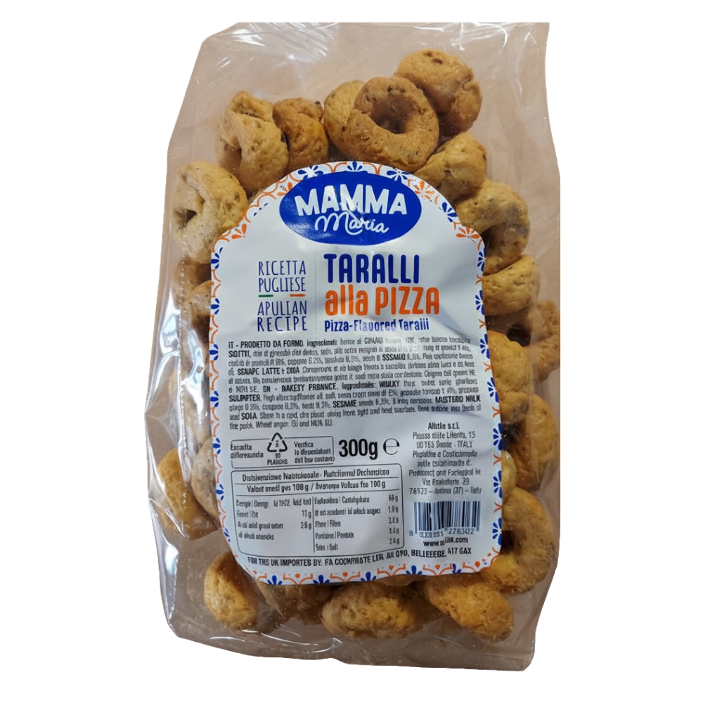 Pizza Flavoured Taralli - Taralli al Gusto Pizza 300g MAMMA MARIA