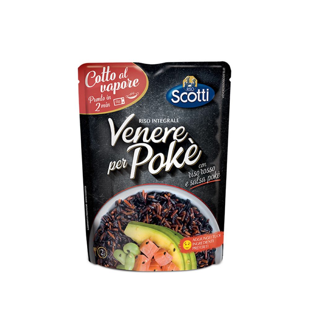 Precooked Black & Red Rice Mix with Poke Soy Sauce 230g SCOTTI