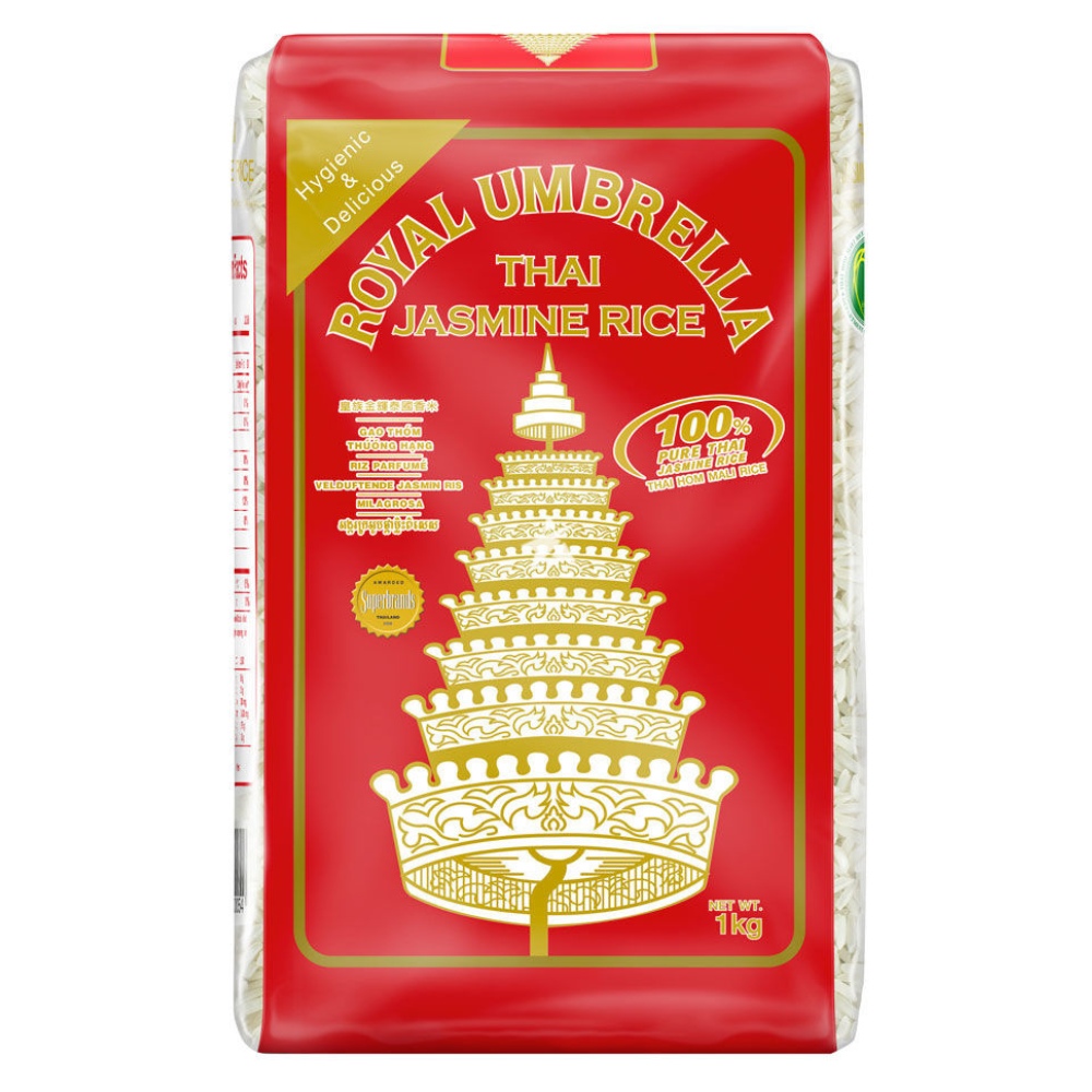 Thai Hom Mali Jasmine Rice 1kg ROYAL UMBRELLA