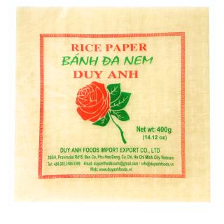 Φύλλα Ρυζιού Τετράγωνα 22cm 400g DUY ANH