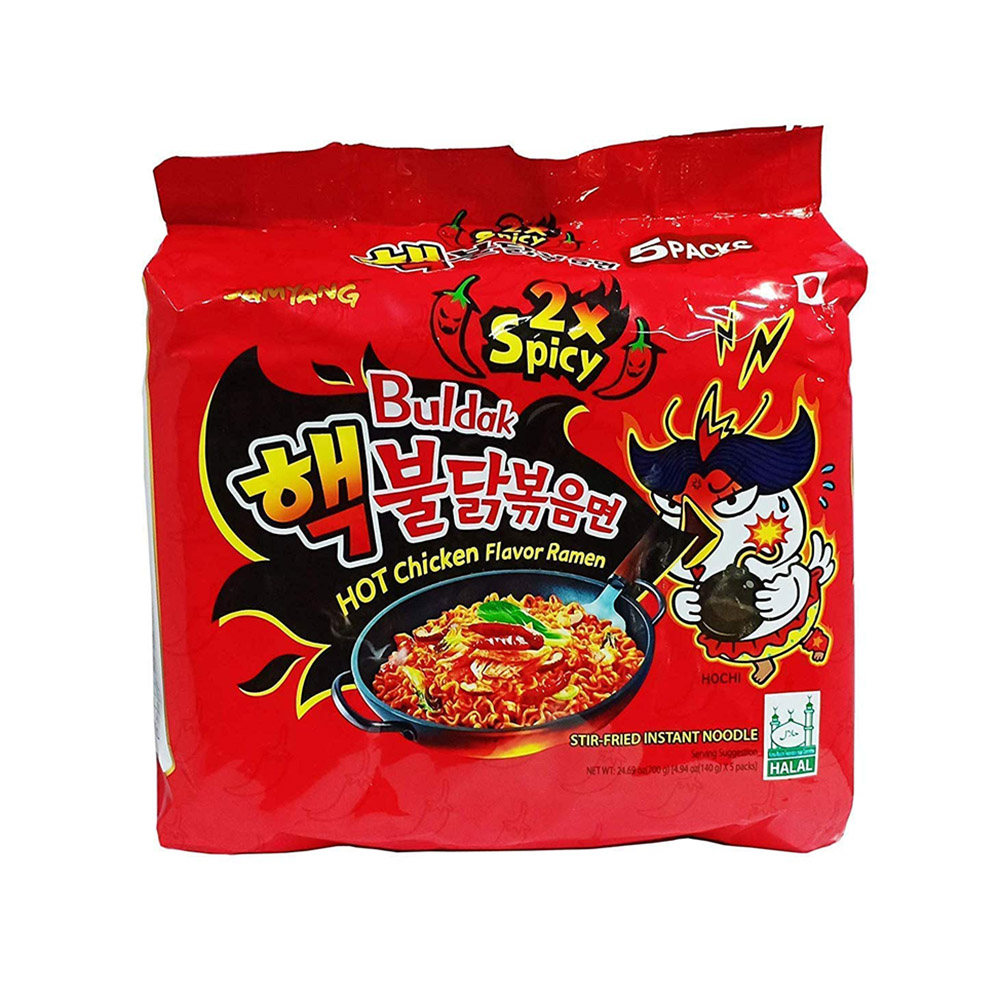 Instant ΧΧHot Chicken Flavor Noodle Soup 5 Packs Of 140g SAMYANG