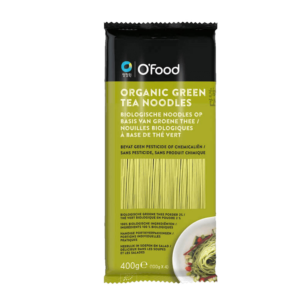 Organic Green Tea Noodles 400g O'FOOD