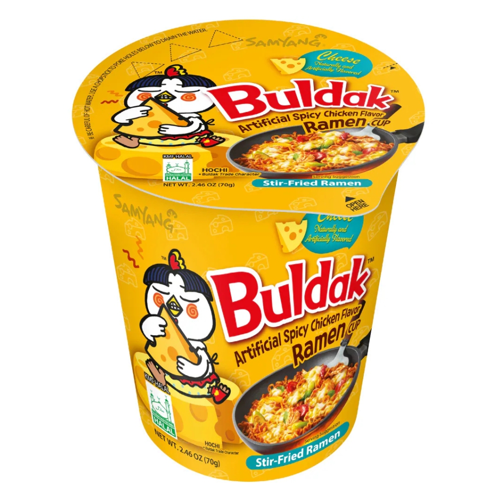 Instant Cup Noodles Hot Chicken & Cheese Flavour 70g SAMYANG