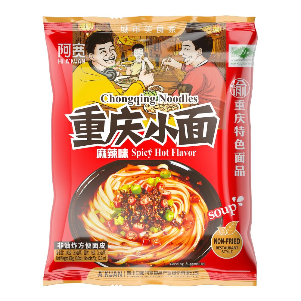 Instant Chongqing Noodles Spicy & Hot 100g BAI JIA