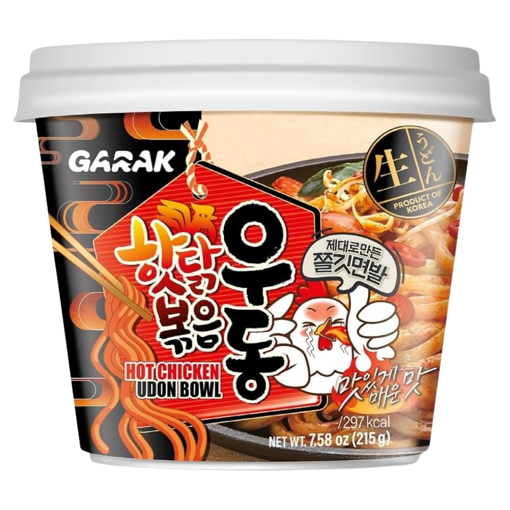 Instant Udon Cup Noodles Hot Chicken Flavour 215g GARAK