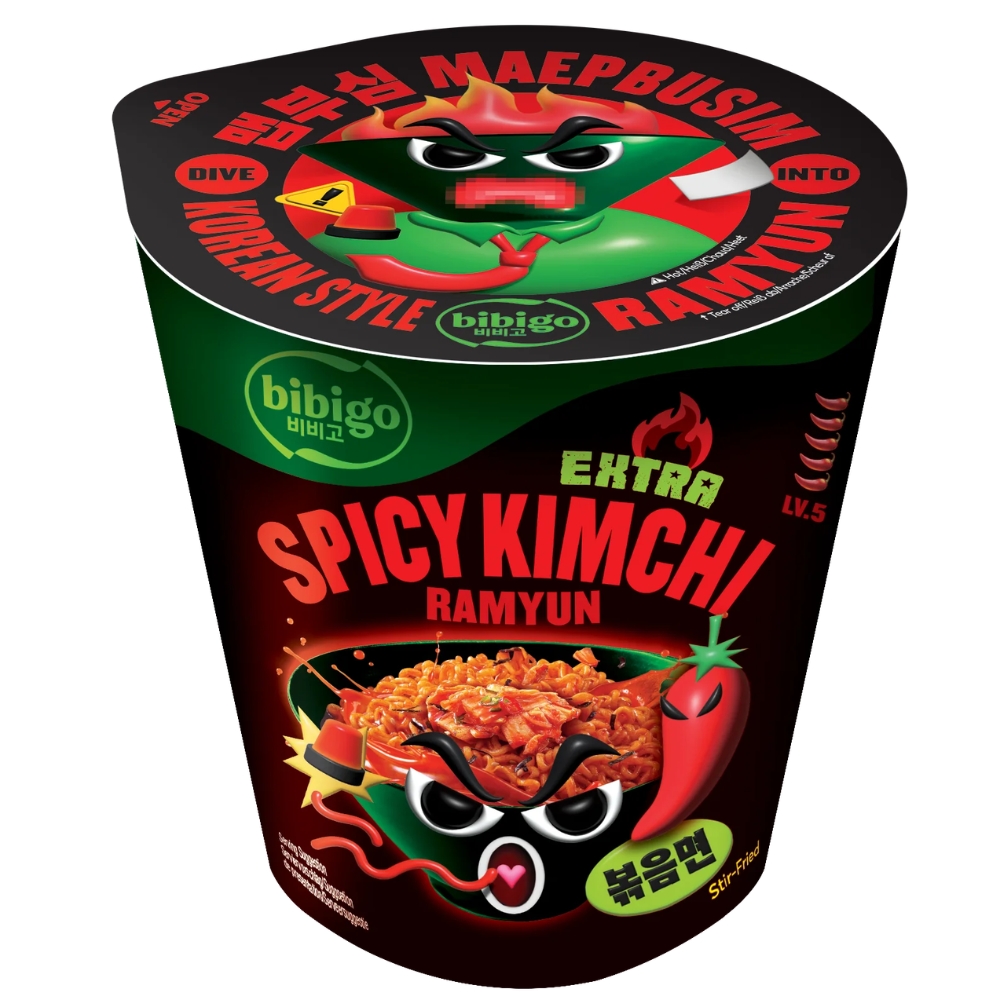 Instant Extra Spicy Kimchi Ramen Cup 98g BIBIGO