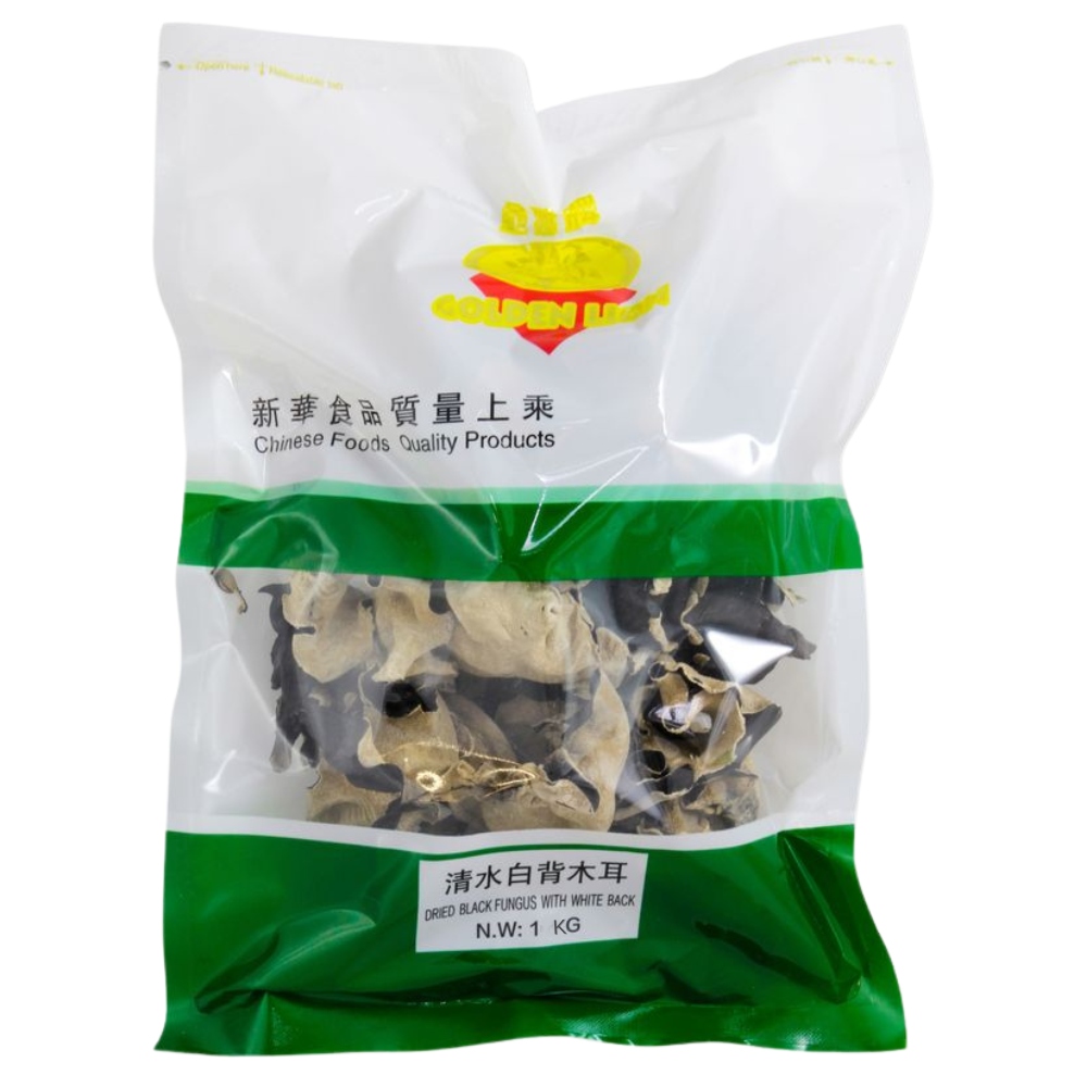 Dried Black & White Fungus 1kg GOLDEN LION