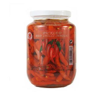 Red Pickled Chilli Whole 227g COCK