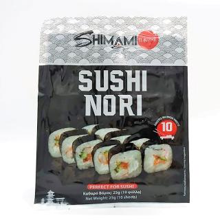 Roasted Sushi Nori 25G (10 Sheets x 2,5 g)  SHIMAMI