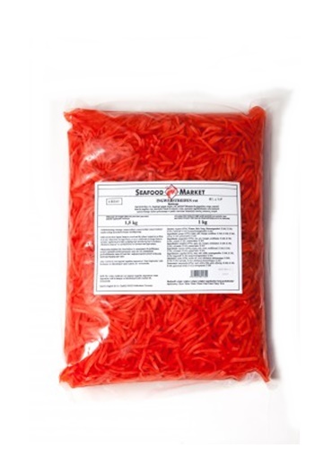 Pickled Red Ginger Strips - Beni Shoga 1kg SEAFOOD MARKET