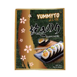 Ψημένα Φύλλα Φυκιών Για Σούσι 10 Φύλλα 25g YUMMYTO