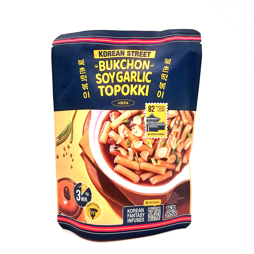 Rice Noodles With Topokki Soy Garlic Sauce 163g KOREAN STREET