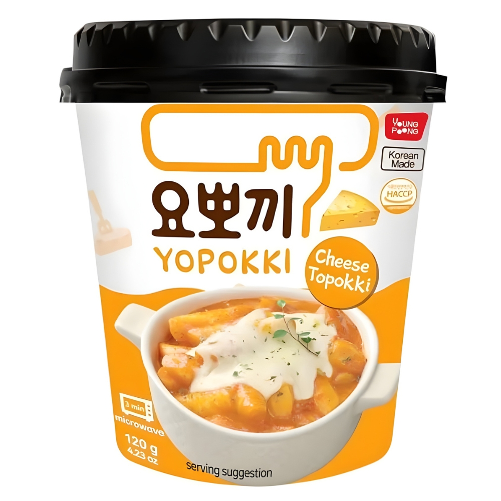 Στιγμιαίο Τοπόκκι (ζυμαρικό ρυζιού) με γεύση Τυριού 120g YOPOKKI