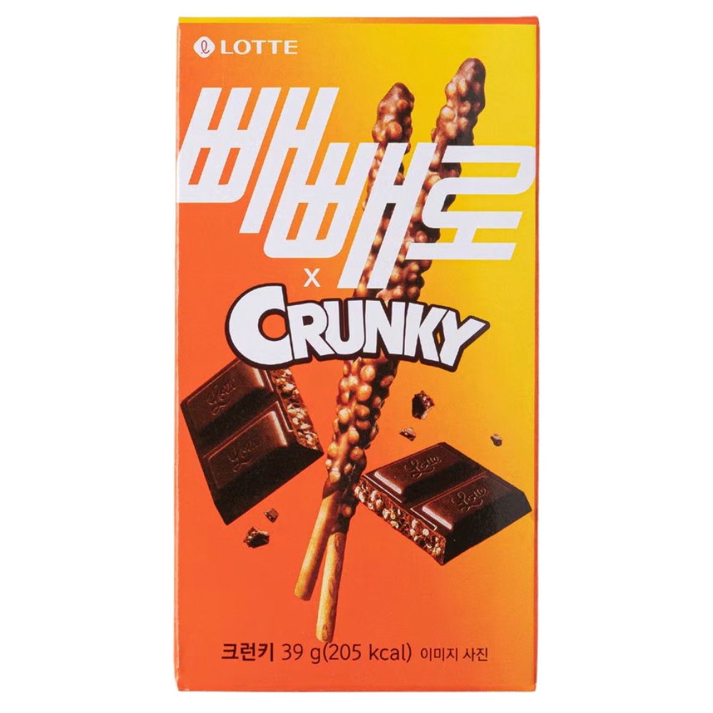 Pepero Γλυκά Μπιστκοτένια Στικς με Επικάλυψη Σοκολάτας και Τραγανού Μπισκότου Crunky 32g LOTTE