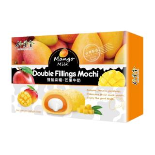 Mochi Double Fillings Mango and Milk 180g BAMBOO HOUSE