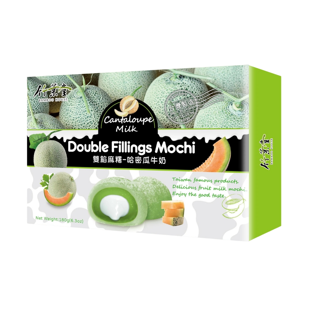 Mochi Double Fillings Cantaloupe and Milk 180g BAMBOO HOUSE