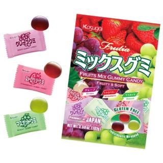 Fruit Mix Flavoured Gummy Candy 春日井 グミ100ミックス 102g KASUGAI
