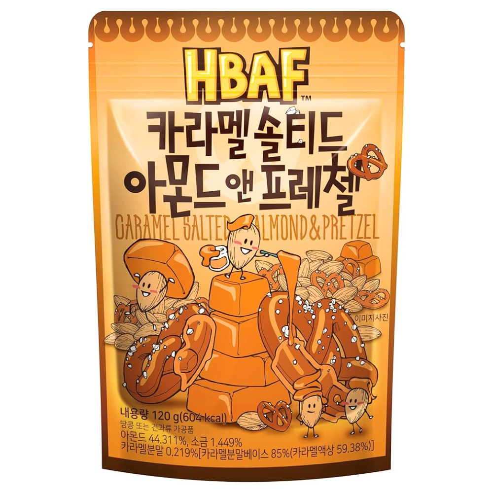 Korean Salted Caramel & Pretzel Flavoured Almonds 120g HBAF